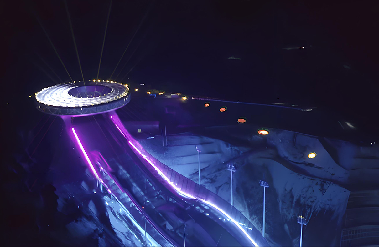 冬奥会跳台灯光
